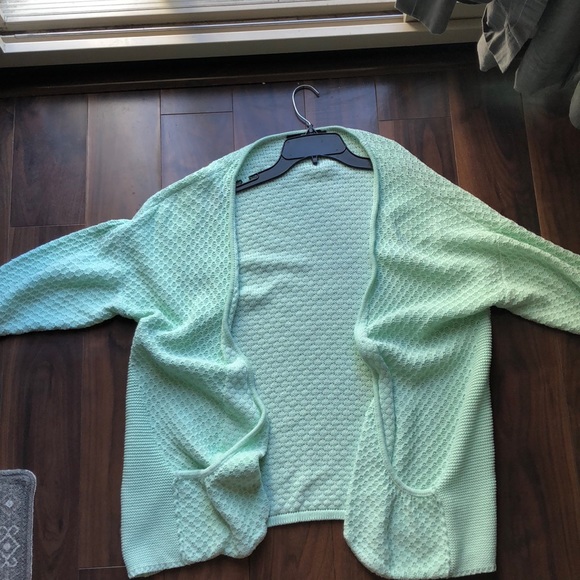 Oversize mint green cardigan - Picture 2 of 3